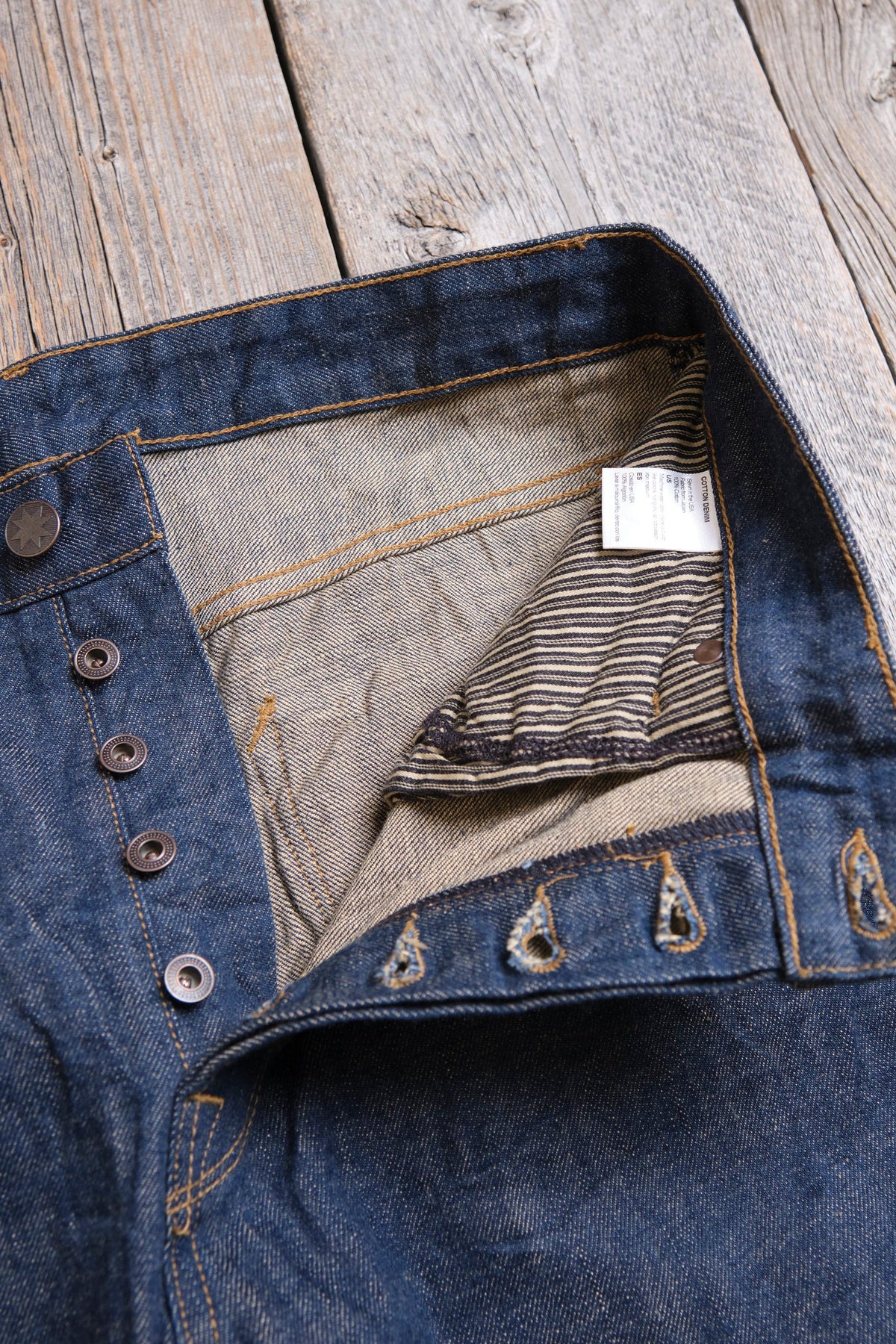 Freenote Belford Straight Cut 13 Ounce — Natural Rinsed Denim — view 10
