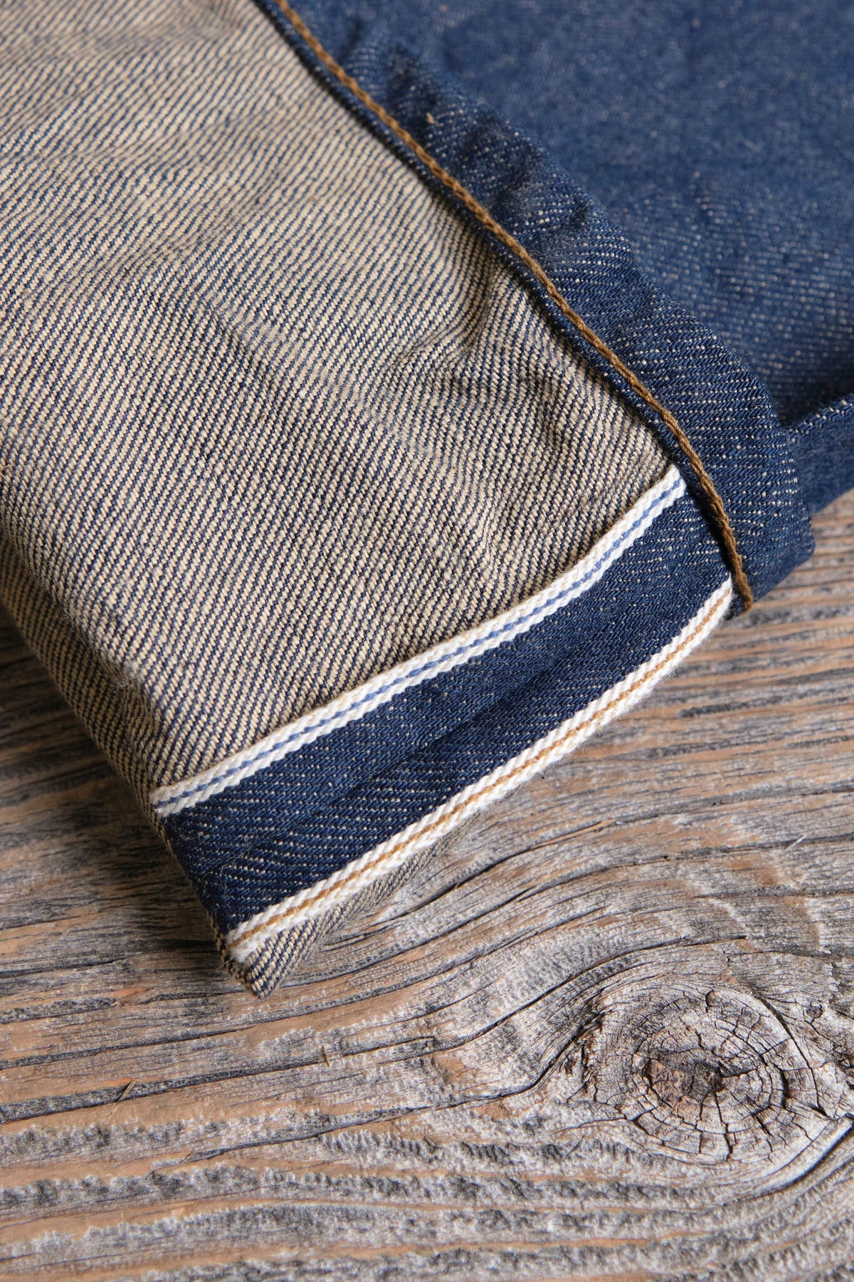 Freenote Belford Straight Cut 13 Ounce — Natural Rinsed Denim — view 14