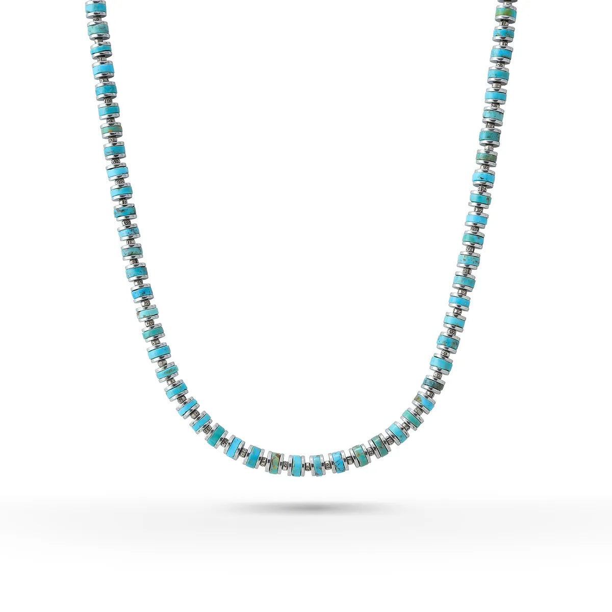 SAAD HORIZON HEISHI TURQUOISE NECKLACE STONE 6MM - 45CM