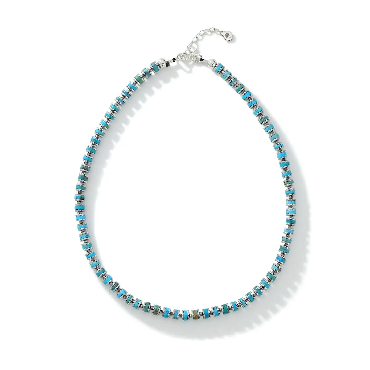 SAAD HORIZON HEISHI TURQUOISE NECKLACE STONE 6MM - 45CM