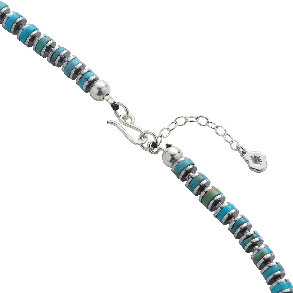 SAAD HORIZON HEISHI TURQUOISE NECKLACE STONE 6MM - 45CM