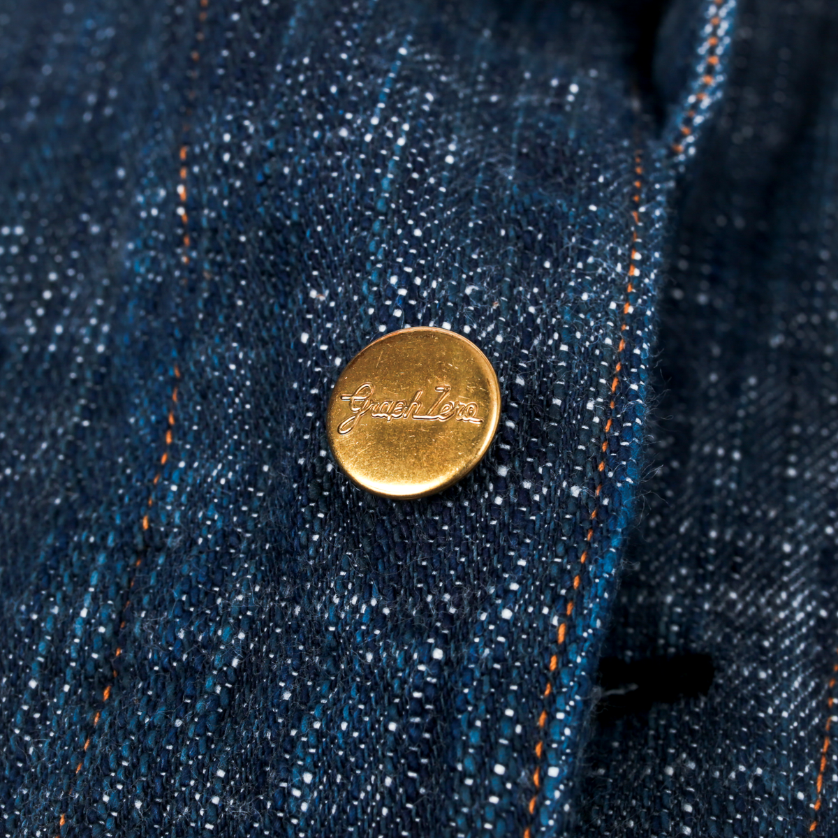 Graph Zero Coverall Jacket Skein Dyeing Denim — Green Indigo — view 7