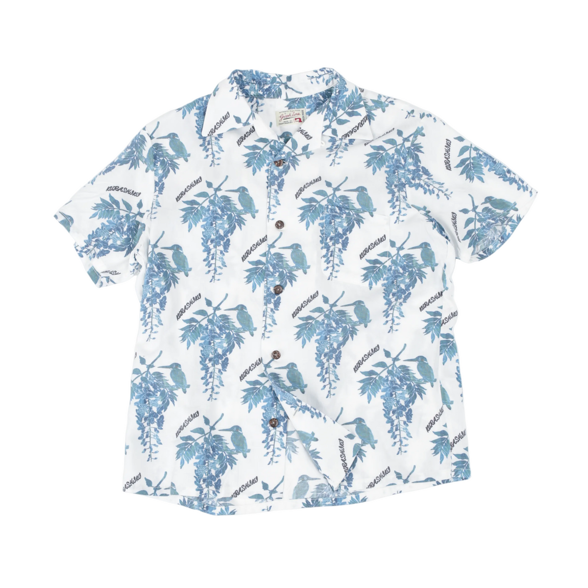 Graph Zero Aroha Short Sleeve Shirt Kawasemi — Blue — front view