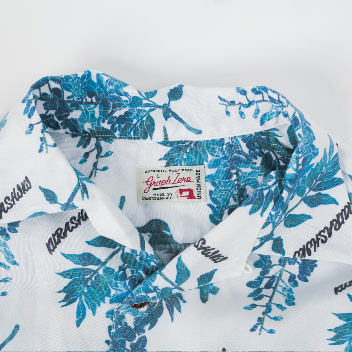 Graph Zero Aroha Short Sleeve Shirt Kawasemi — Blue — view 2