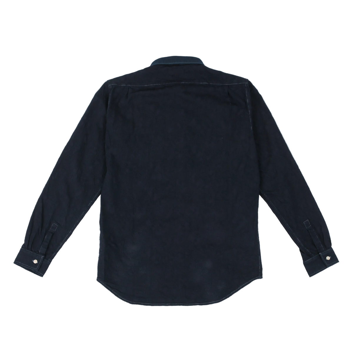Graph Zero Pleated Dreess Long Sleeve Shirt — Paisley Indigo — view 2