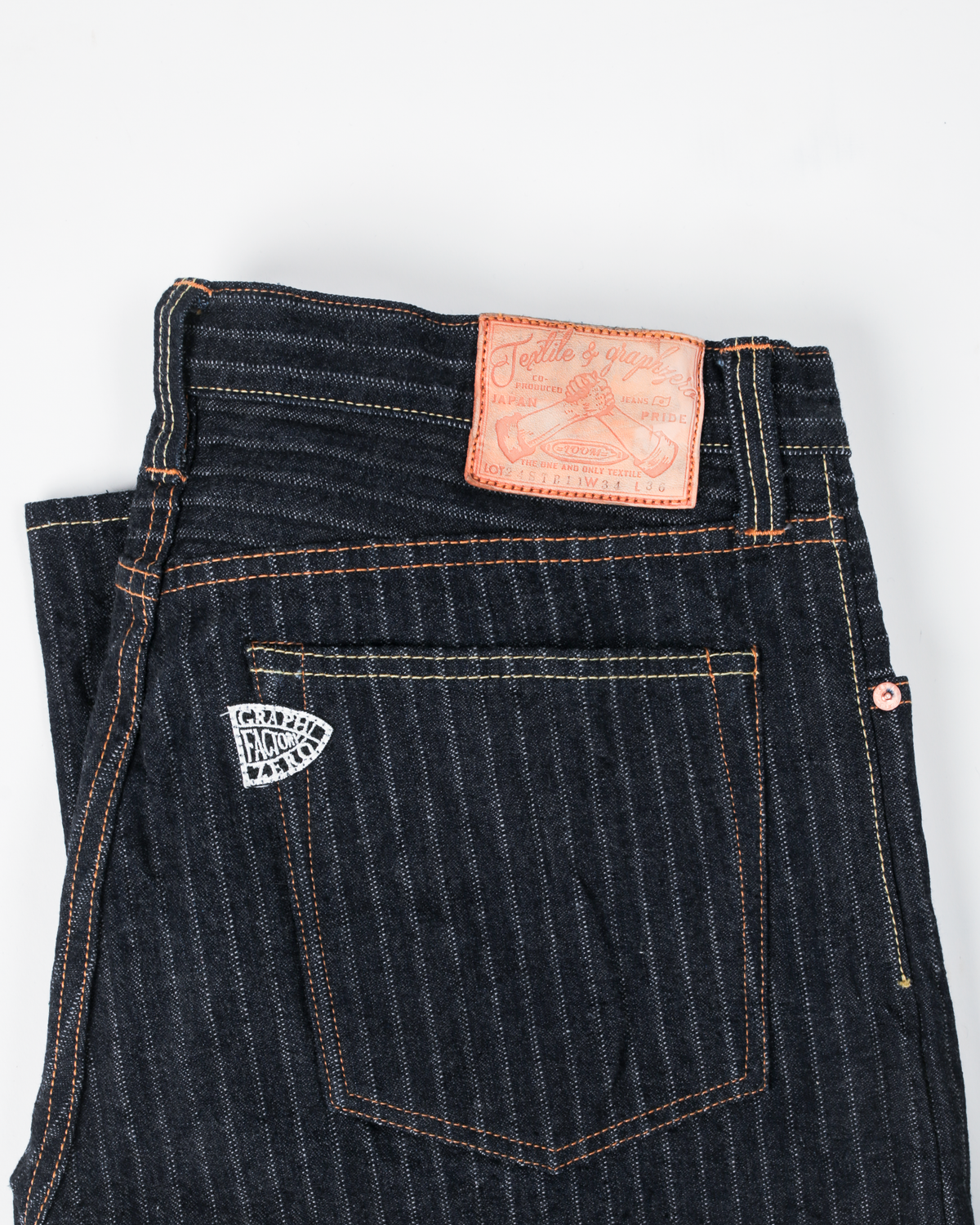 Graph Zero 16oz Straight Jeans — Herringbone Stripe — view 6