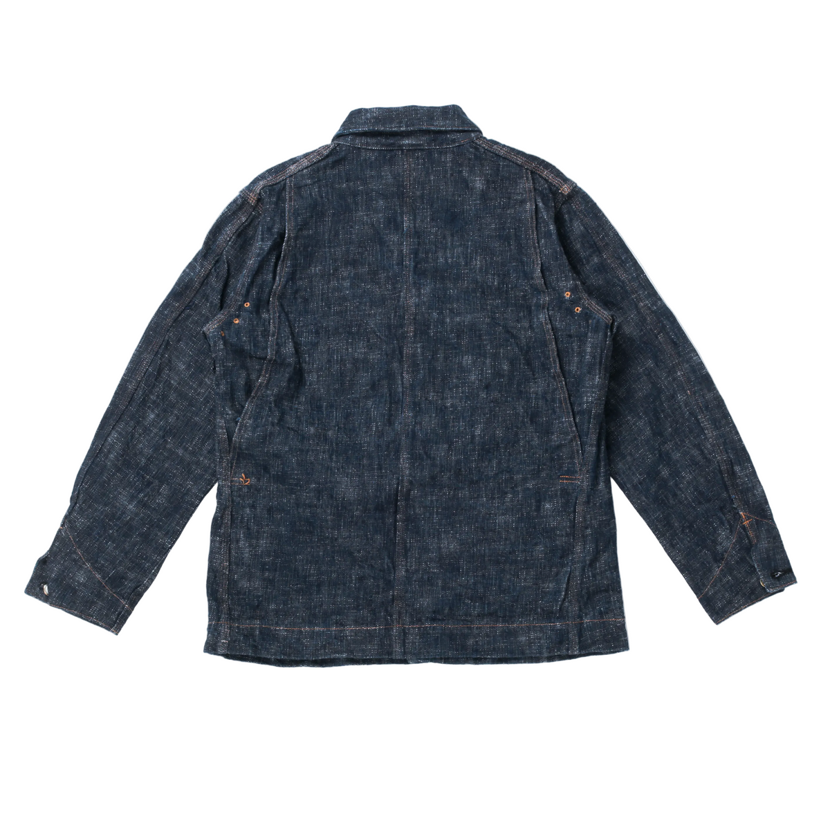 Graph Zero Coverall Jacket Skein Dyeing Denim — Green Indigo — view 2