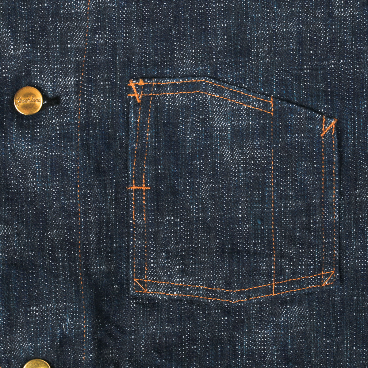 Graph Zero Coverall Jacket Skein Dyeing Denim — Green Indigo — view 5