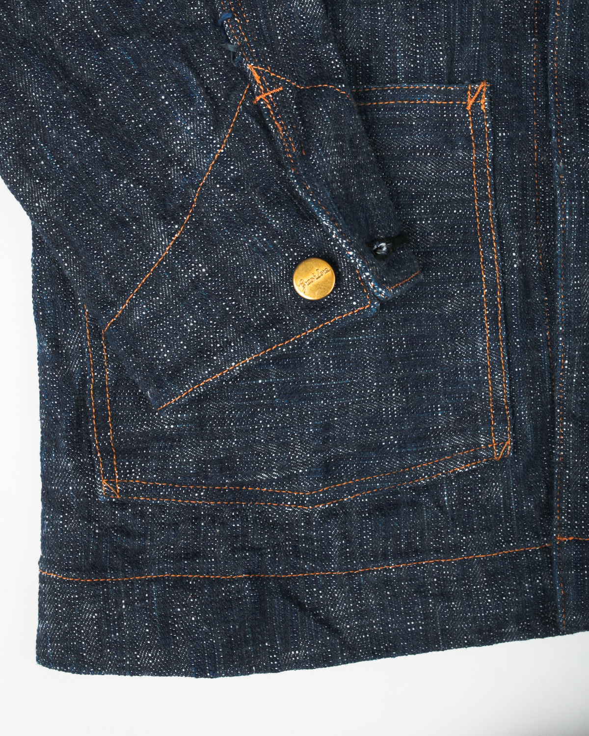 Graph Zero Coverall Jacket Skein Dyeing Denim — Green Indigo — view 6