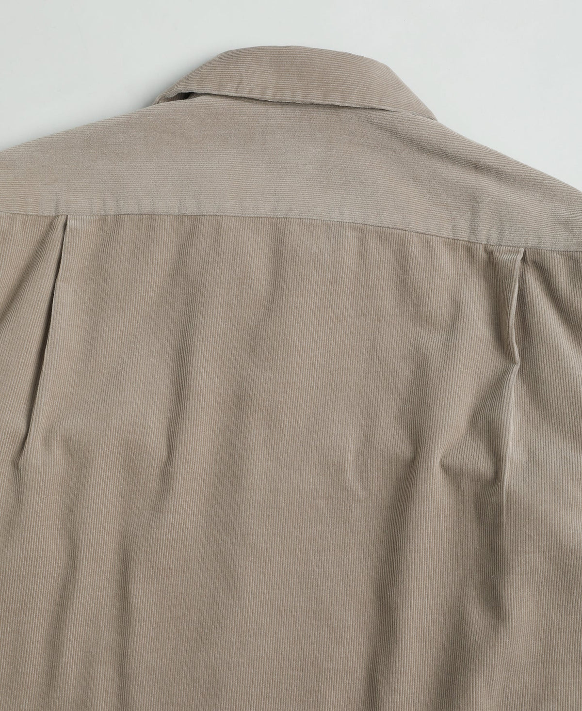 MILITORA LOT 220 CORDUROY OPEN COLLAR SHIRT - KHAKI