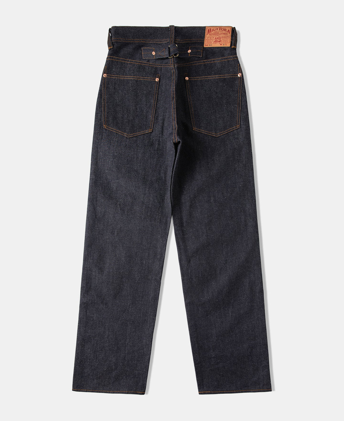 MILITORA LOT 809 1940S WIDE-LEG SELVEDGE DENIM TROUSERS