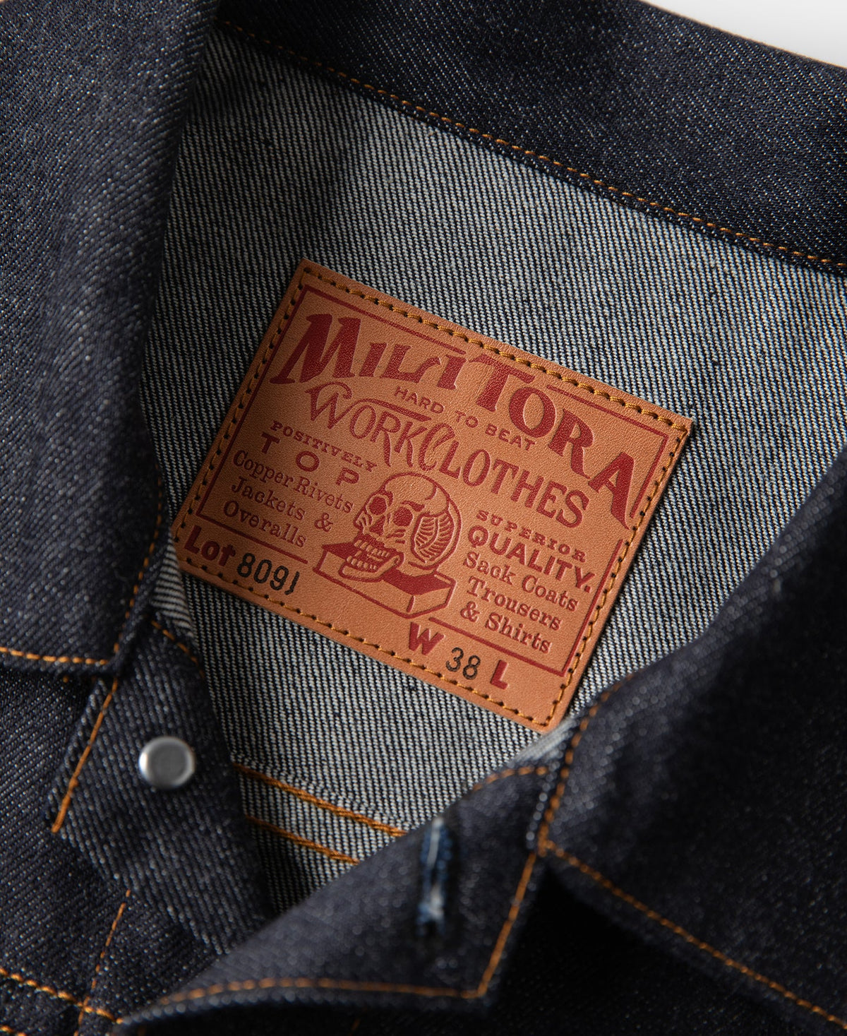 MILITORA LOT 809J 1940S TYPE 1 SELVEDGE DENIM JACKET