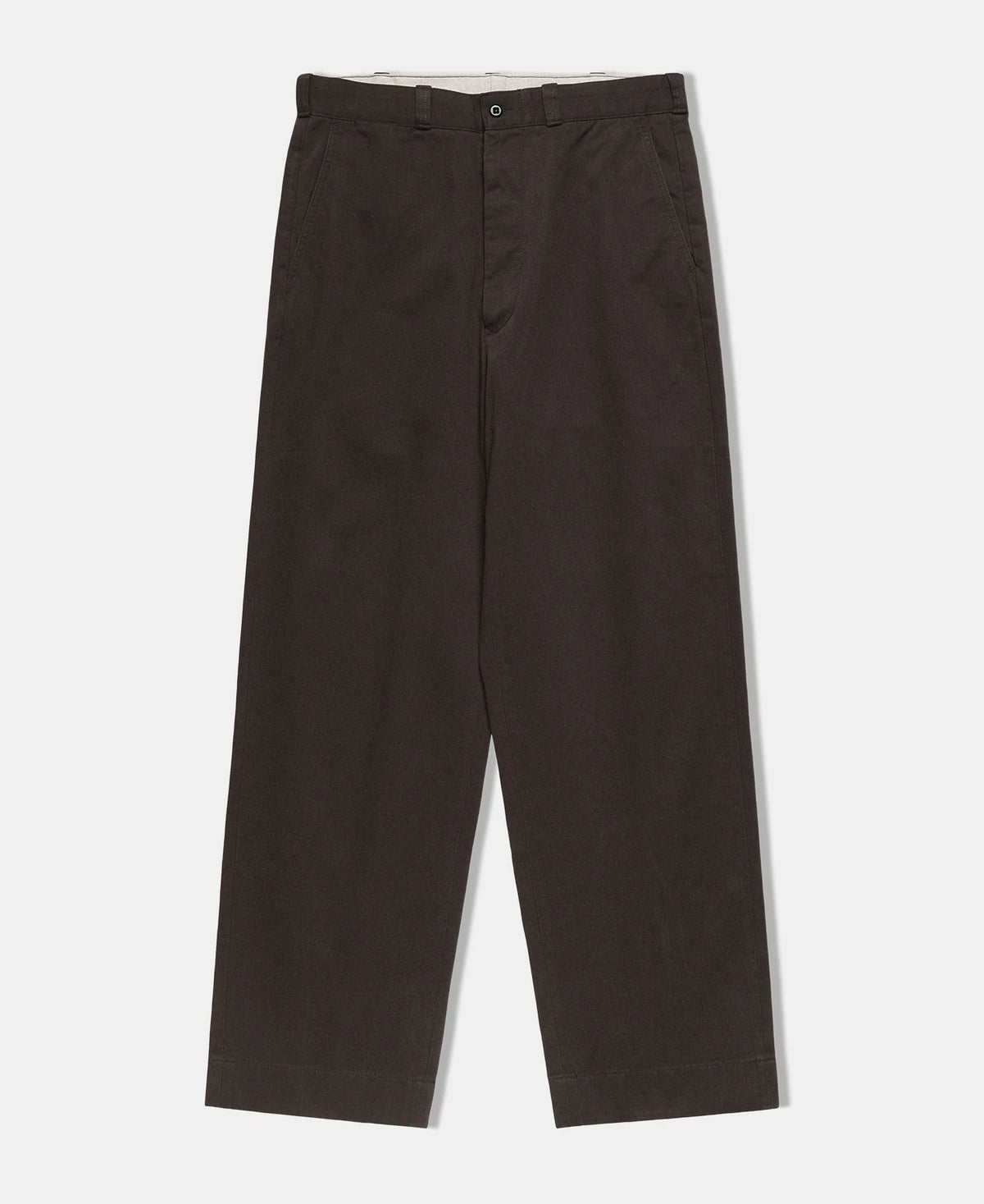 MILITORA LOT 833 1950S HEAVYWEIGHT WIDE MILITARY TROUSERS - COFFEE