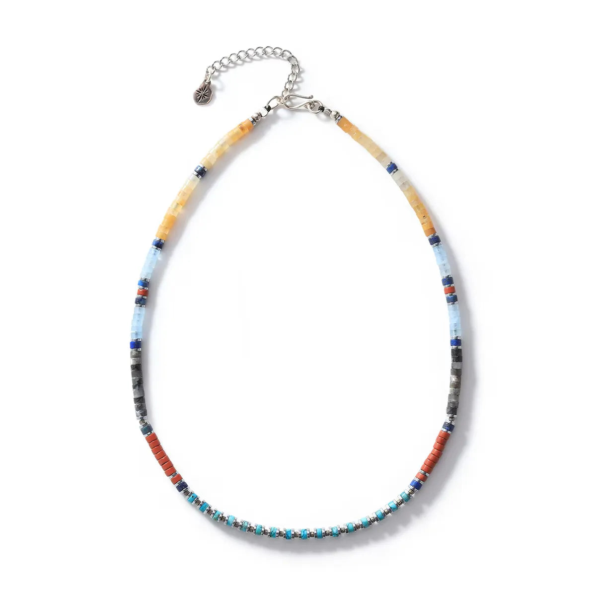 SAAD CANYON SKY HEISHI NATURAL STONE NECKLACE SMALL - 4MM - 40CM