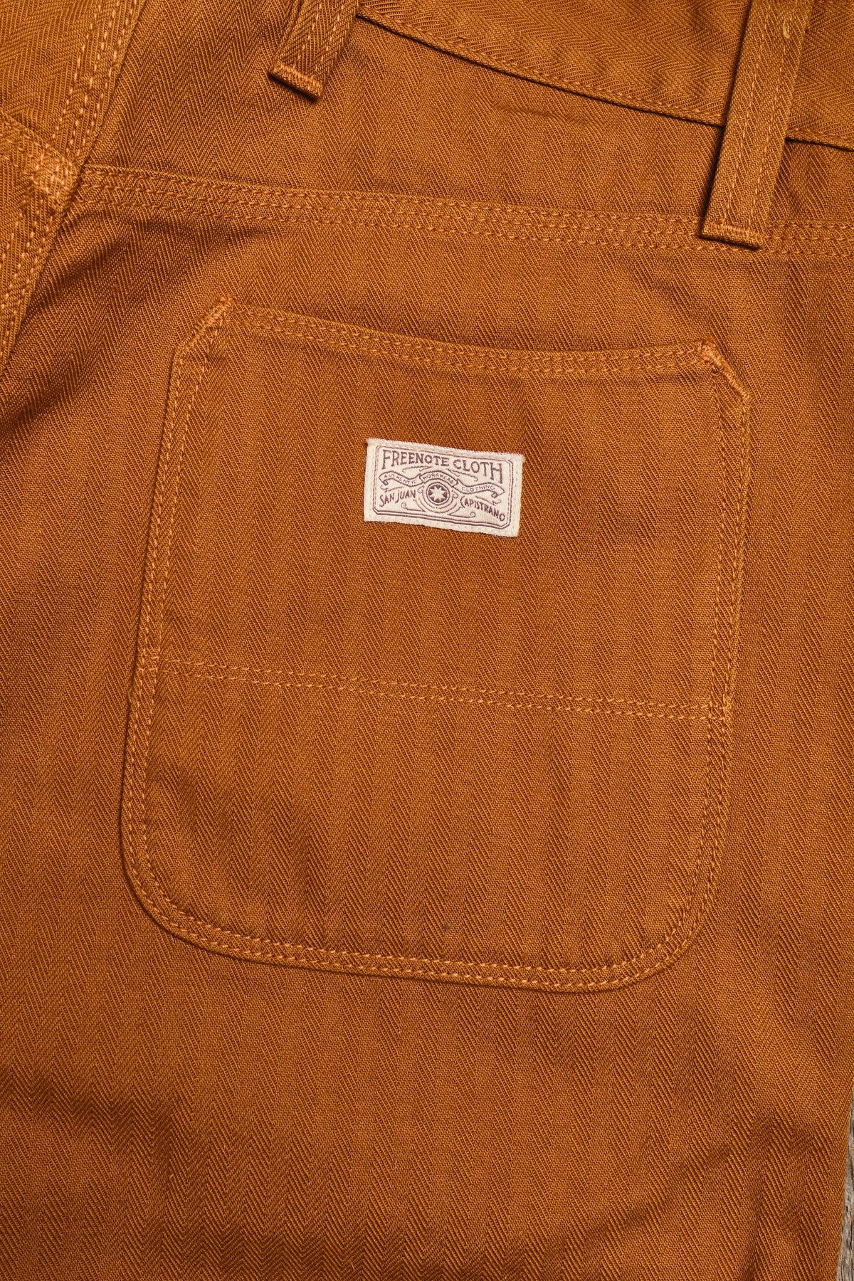 FREENOTE ORTEGA PANT 13 OUNCE - RUST HERRINGBONE