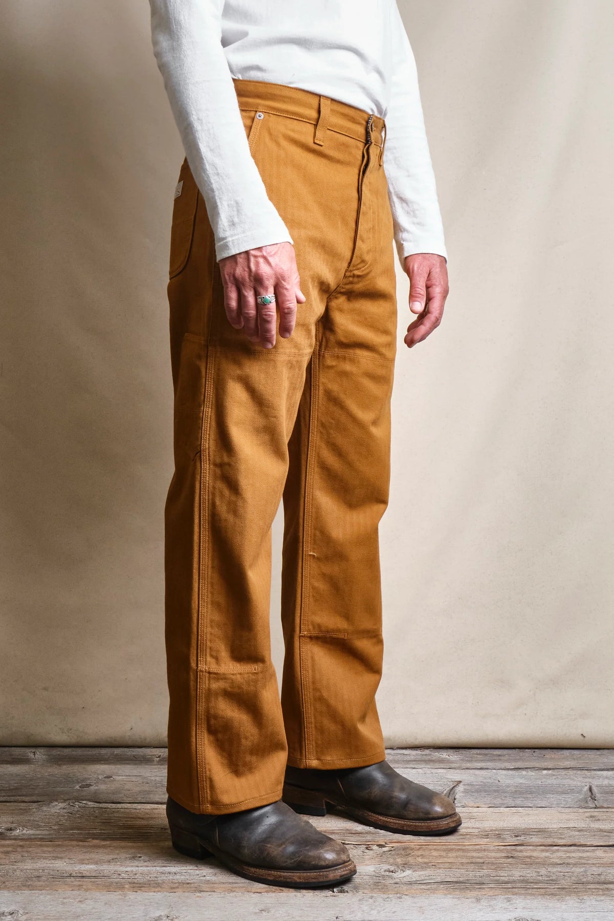 FREENOTE ORTEGA PANT 13 OUNCE - RUST HERRINGBONE