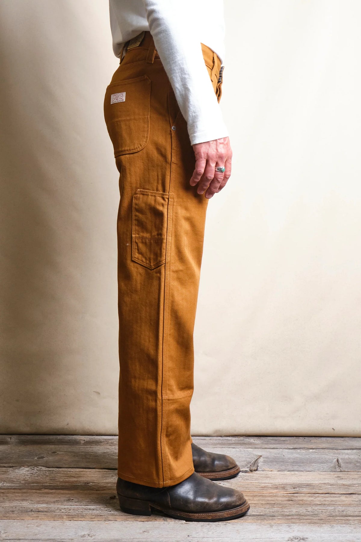 FREENOTE ORTEGA PANT 13 OUNCE - RUST HERRINGBONE