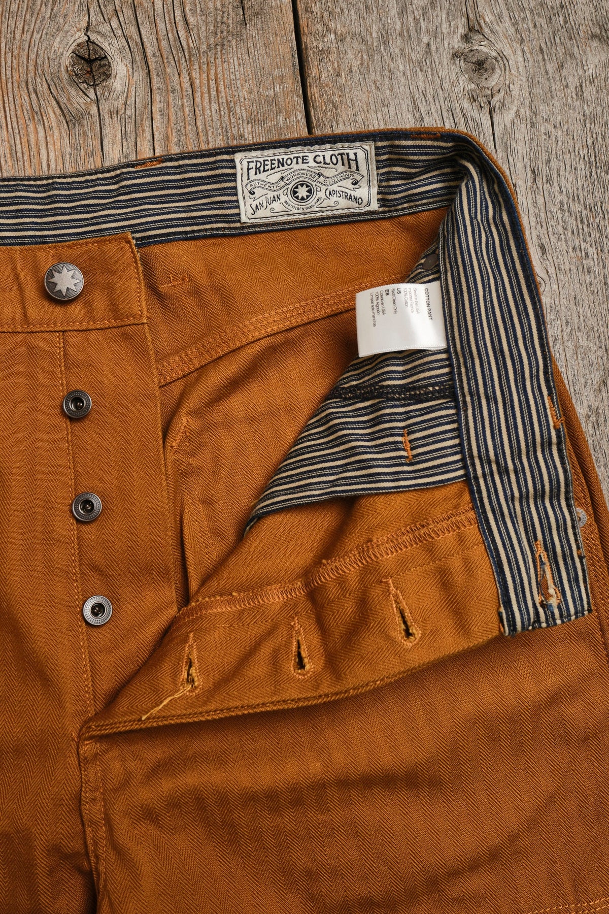 FREENOTE ORTEGA PANT 13 OUNCE - RUST HERRINGBONE