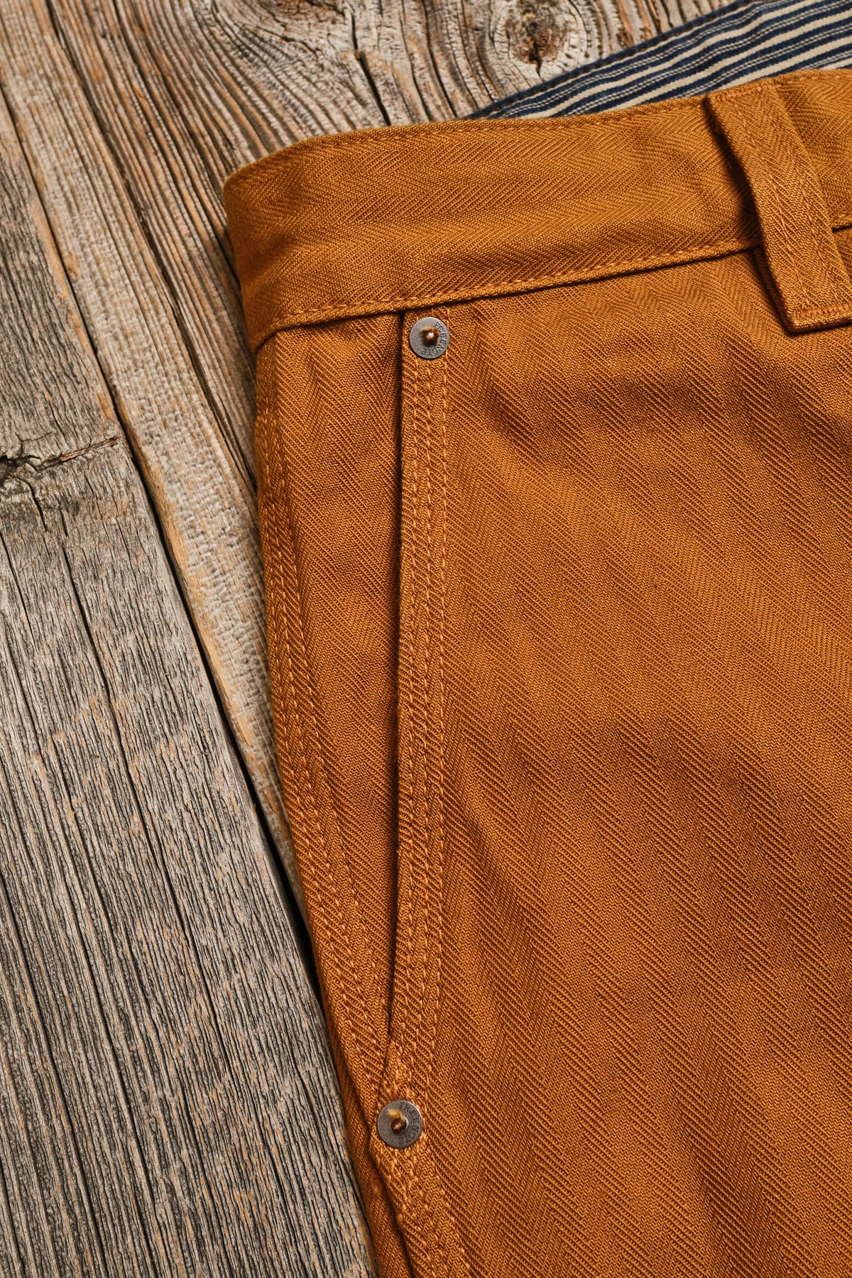 FREENOTE ORTEGA PANT 13 OUNCE - RUST HERRINGBONE