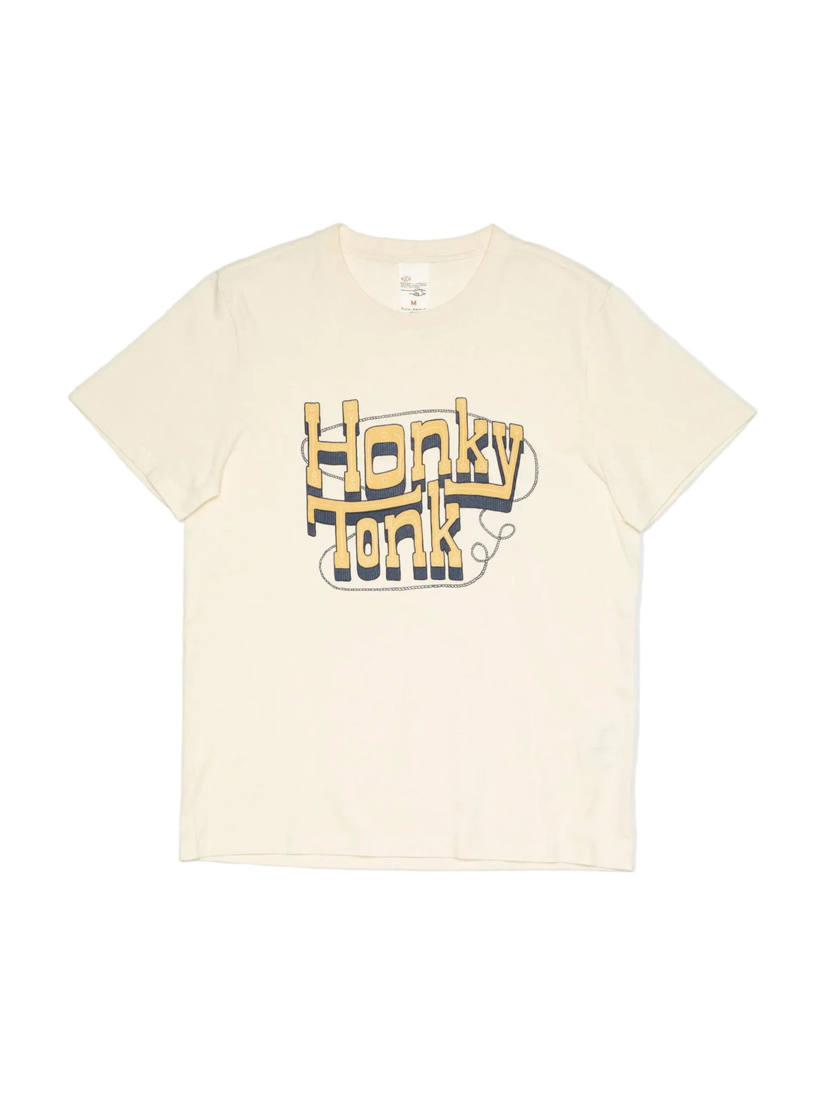 Nudie Jeans Roy Honky Tonk Tshirt — Ecru — front view