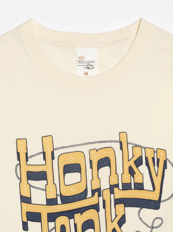 Nudie Jeans Roy Honky Tonk Tshirt — Ecru — view 2