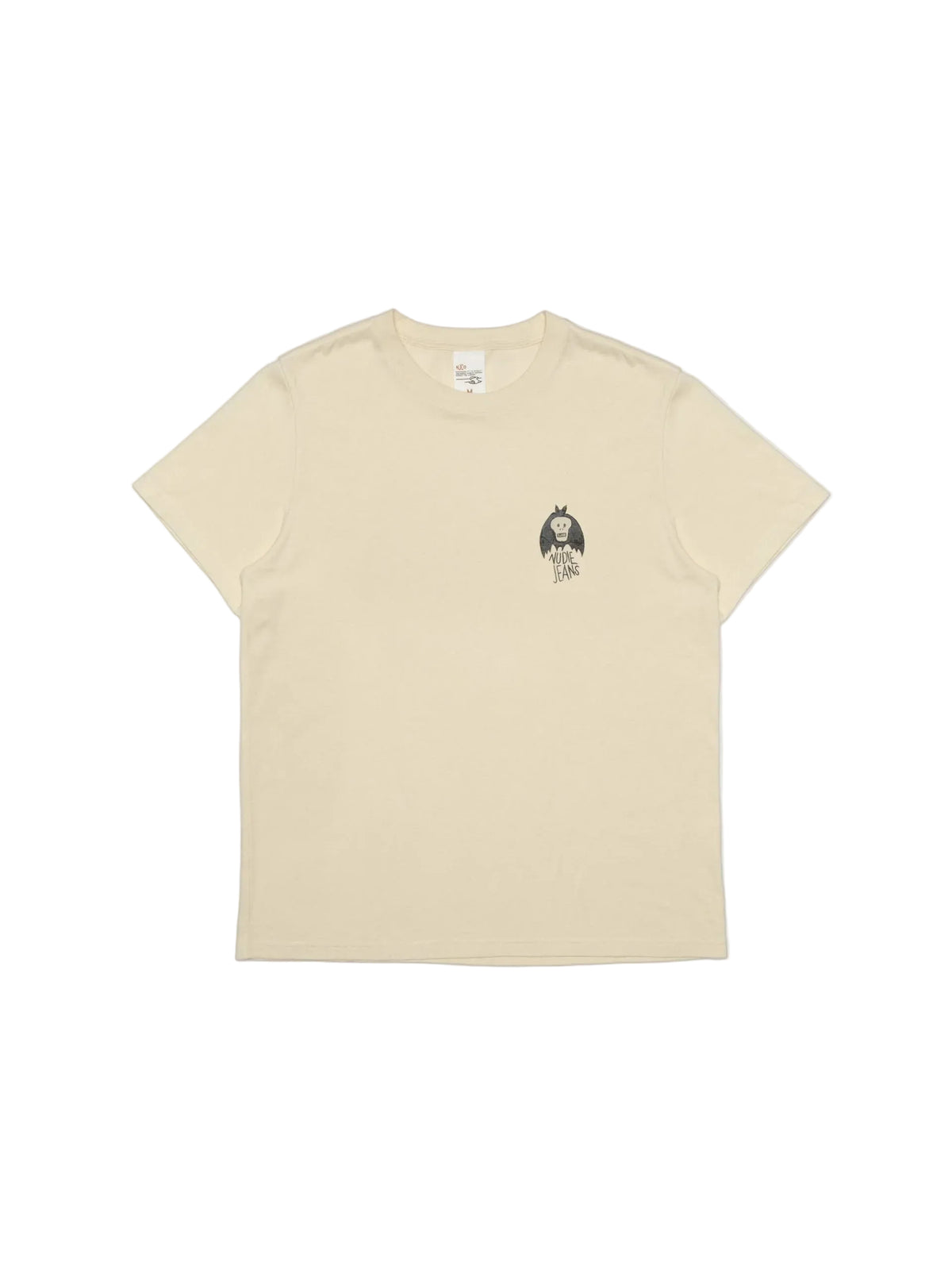 Nudie Jeans Roy The Bat T-Shirt — Ecru — front view