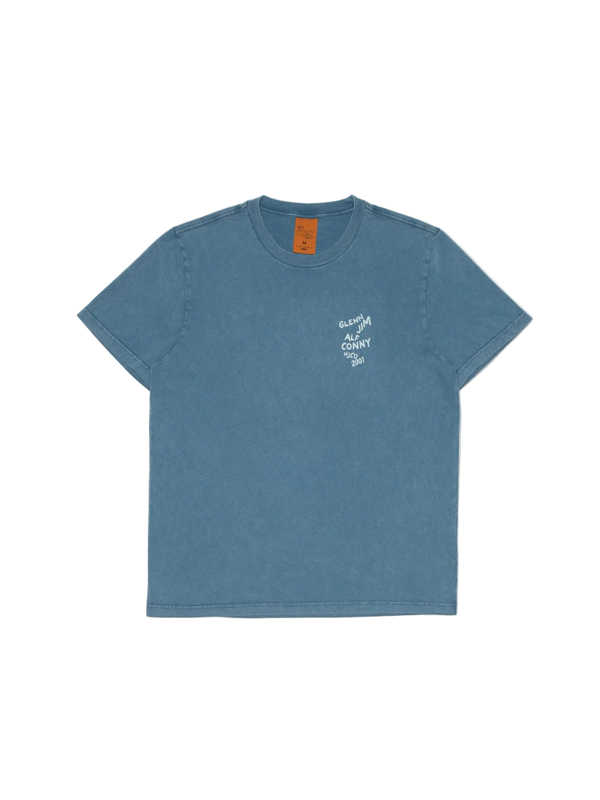 NUDIE JEANS ROY T-SHIRT OG LINE-UP - FRENCH BLUE