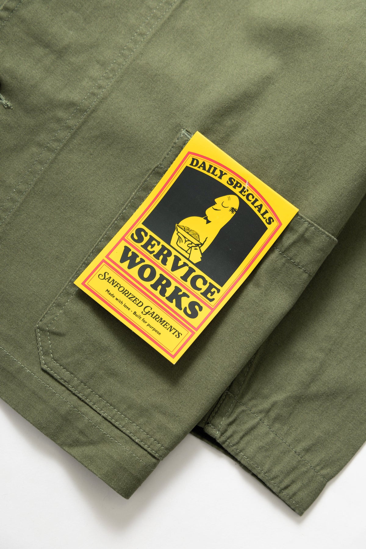 Service Works Drill Server Suit Jacket — Olive — view 5