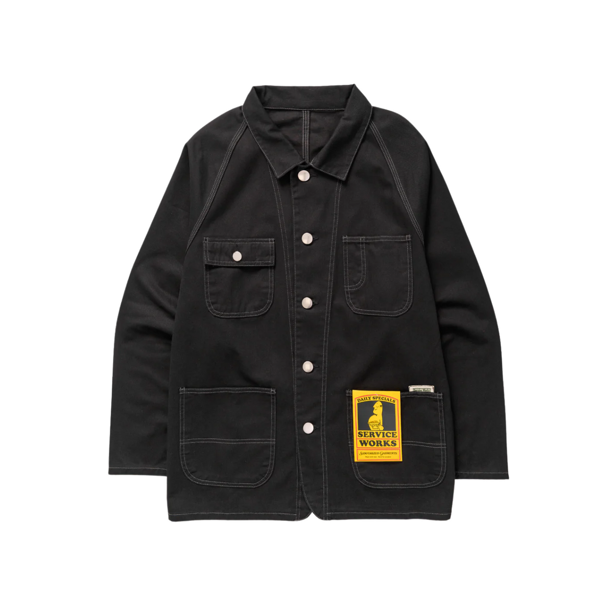 Service Works Drill Coverall 2.0 — Black — front view