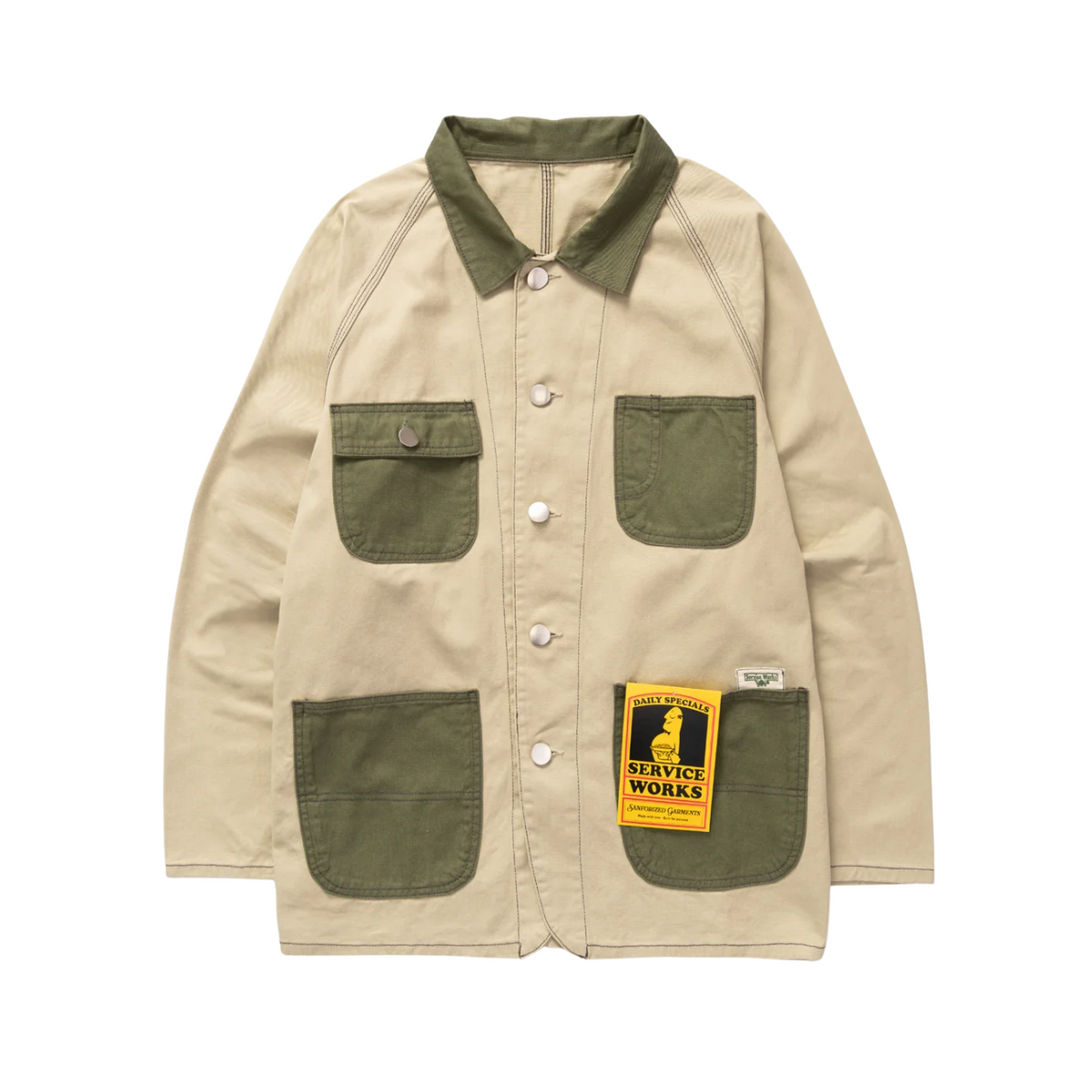 Service Works Drill Coverall 2.0 — Khaki/Olive — front view