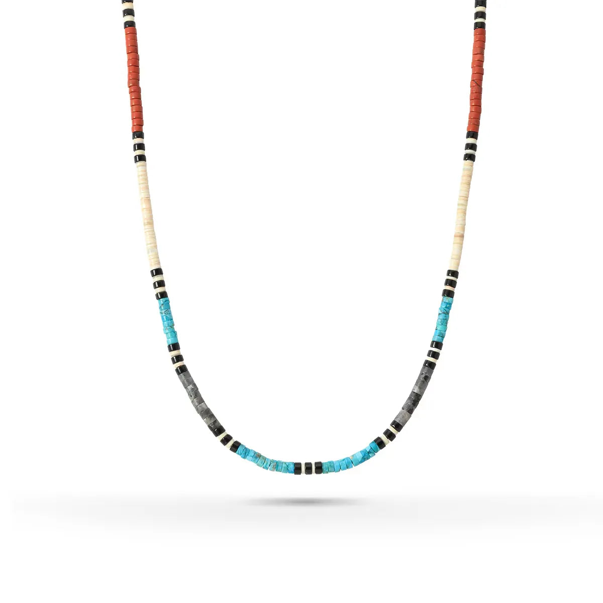 SAAD SILENT EMBER DUSK HEISHI NATURAL STONE NECKLACE - MAX 4.3MM - 50CM