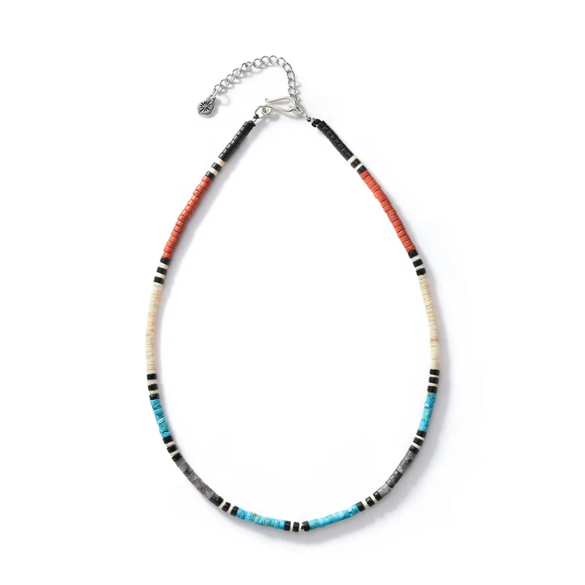 SAAD SILENT EMBER DUSK HEISHI NATURAL STONE NECKLACE - MAX 4.3MM - 50CM