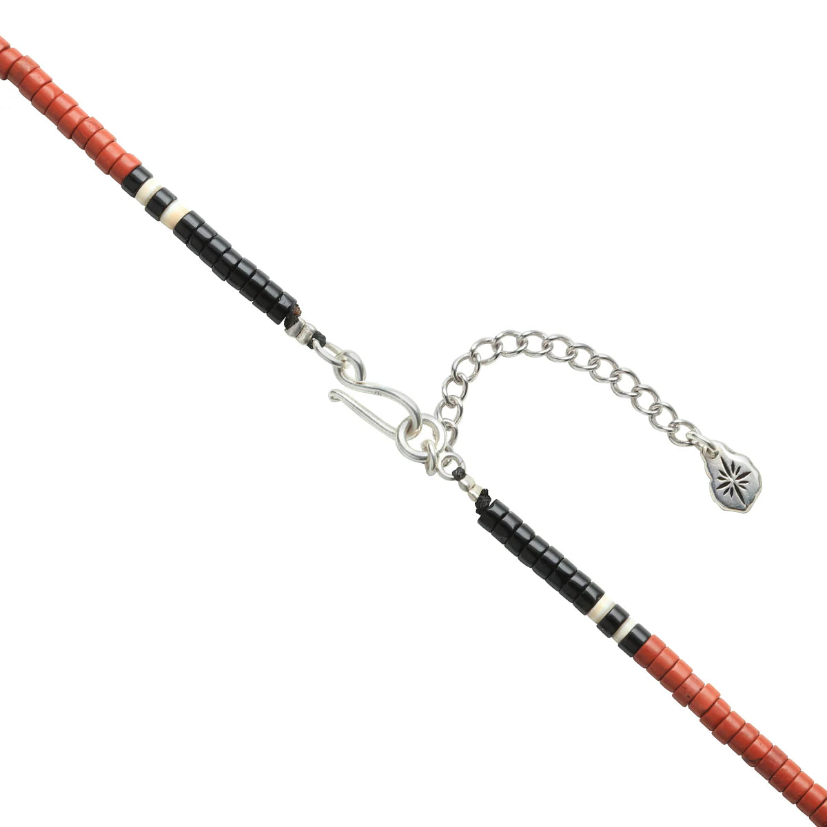 SAAD SILENT EMBER DUSK HEISHI NATURAL STONE NECKLACE - MAX 4.3MM - 50CM