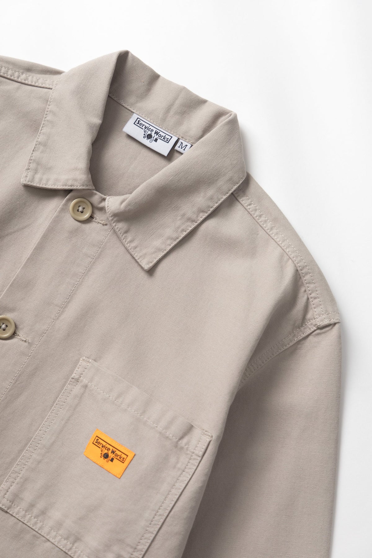 Service Works Canvas Coverall Jacket — Stone — view 5
