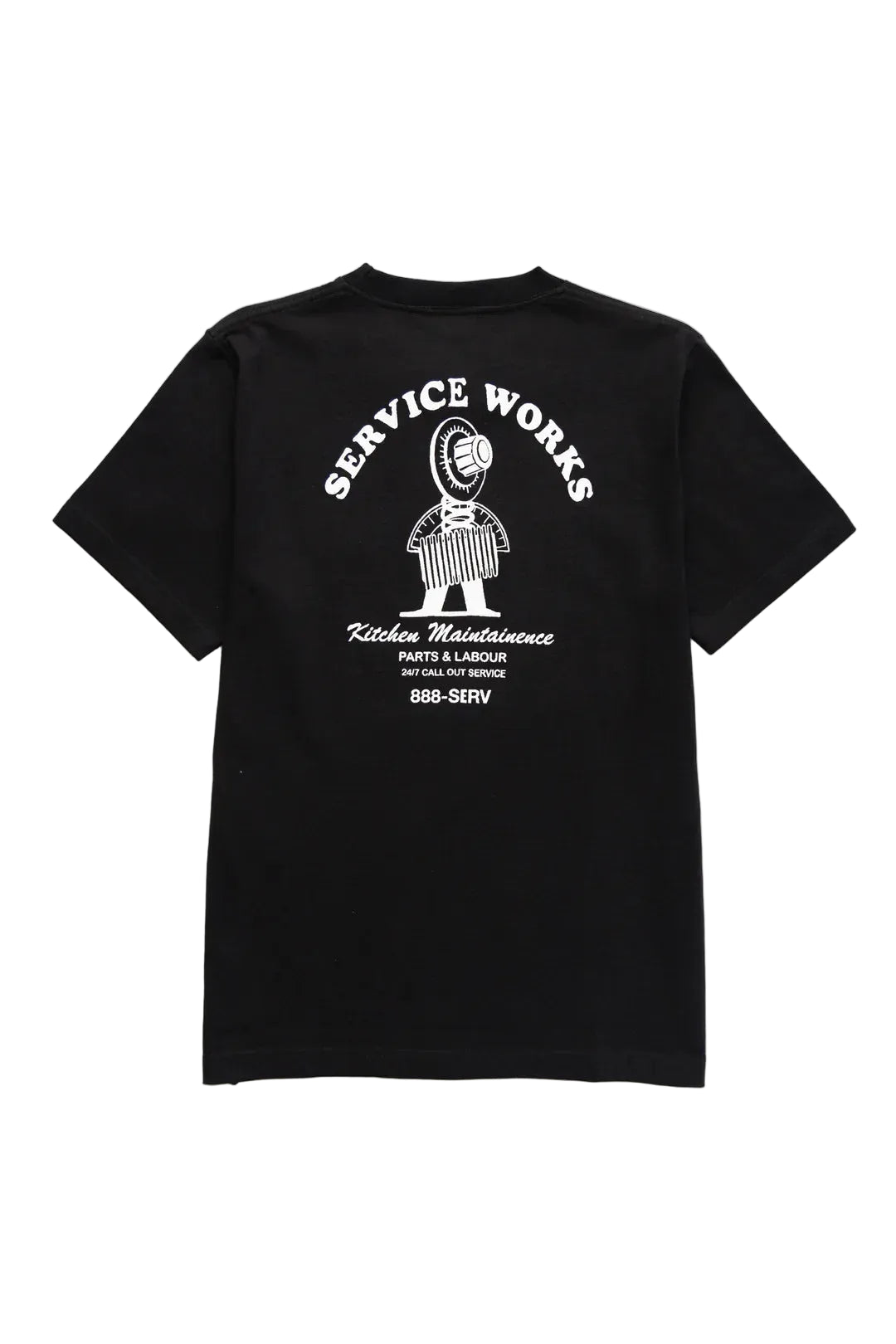 Service Works Maintenance Tee — Black — front view