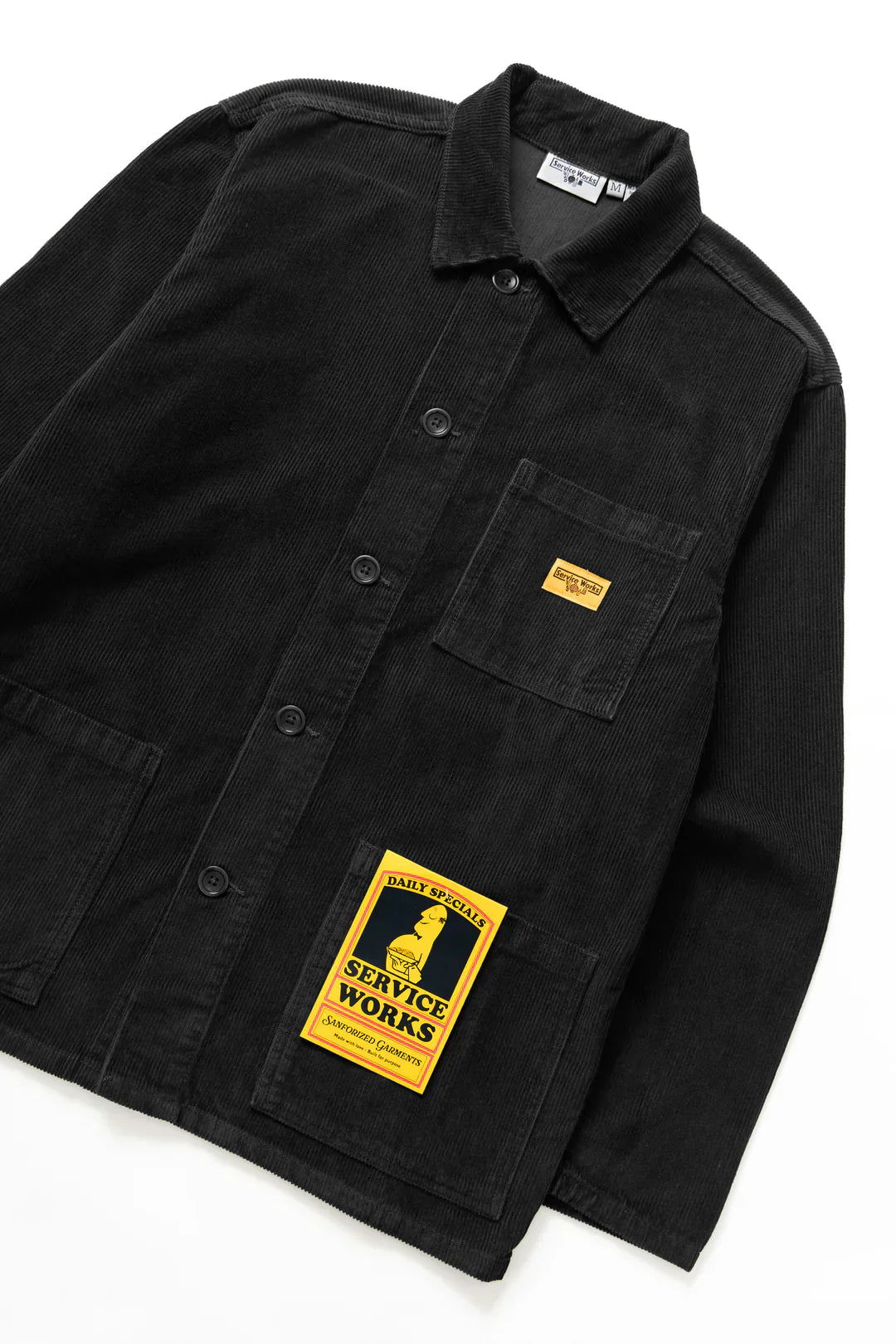 Service Works Corduroy Chore Shirt — Black — view 7