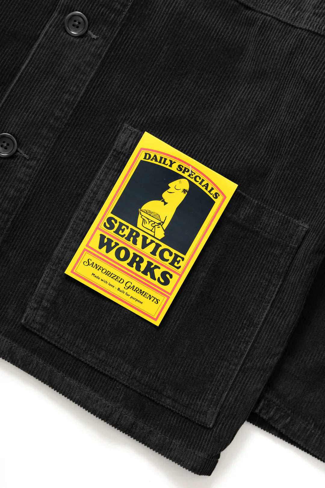Service Works Corduroy Chore Shirt — Black — view 6