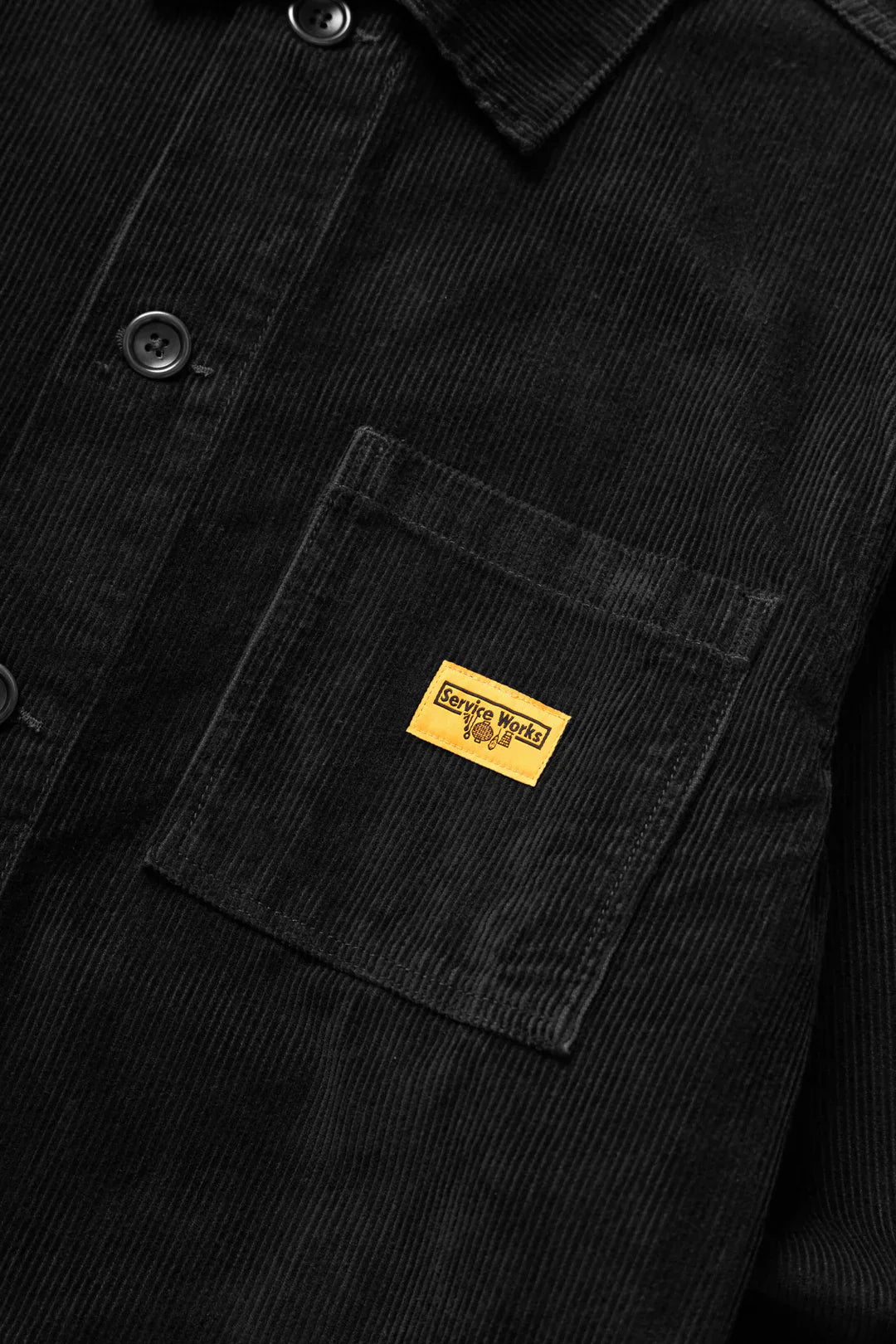 Service Works Corduroy Chore Shirt — Black — view 5