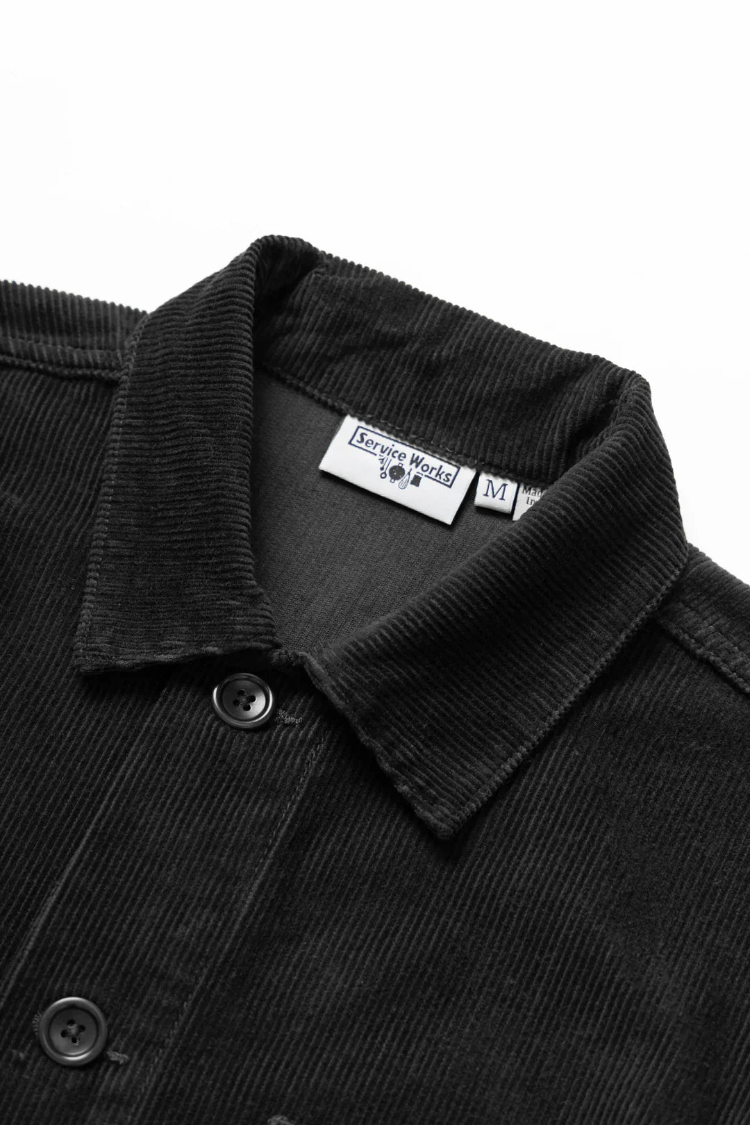 Service Works Corduroy Chore Shirt — Black — view 4