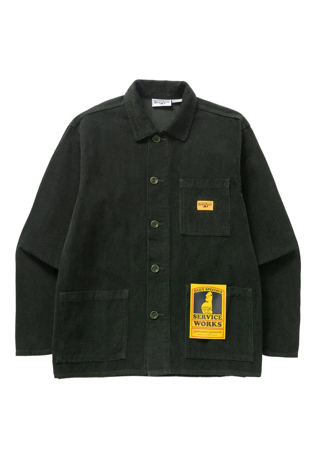 Service Works Corduroy Chore Shirt — Coppice — front view