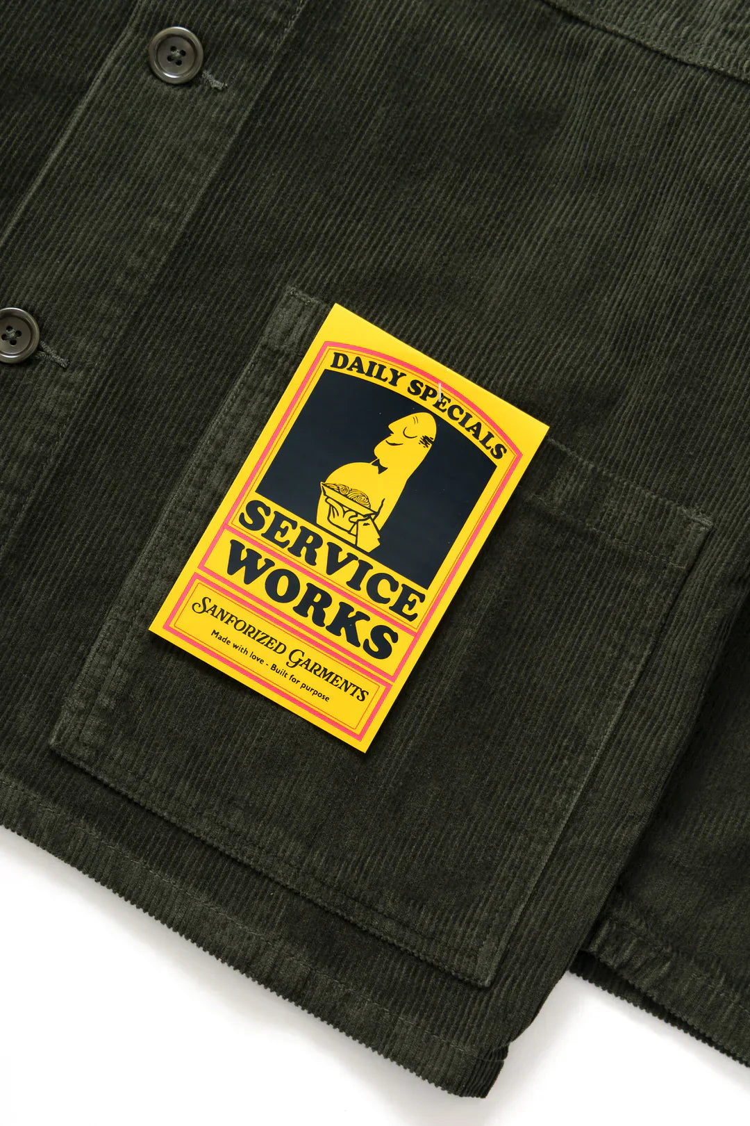 Service Works Corduroy Chore Shirt — Coppice — view 6