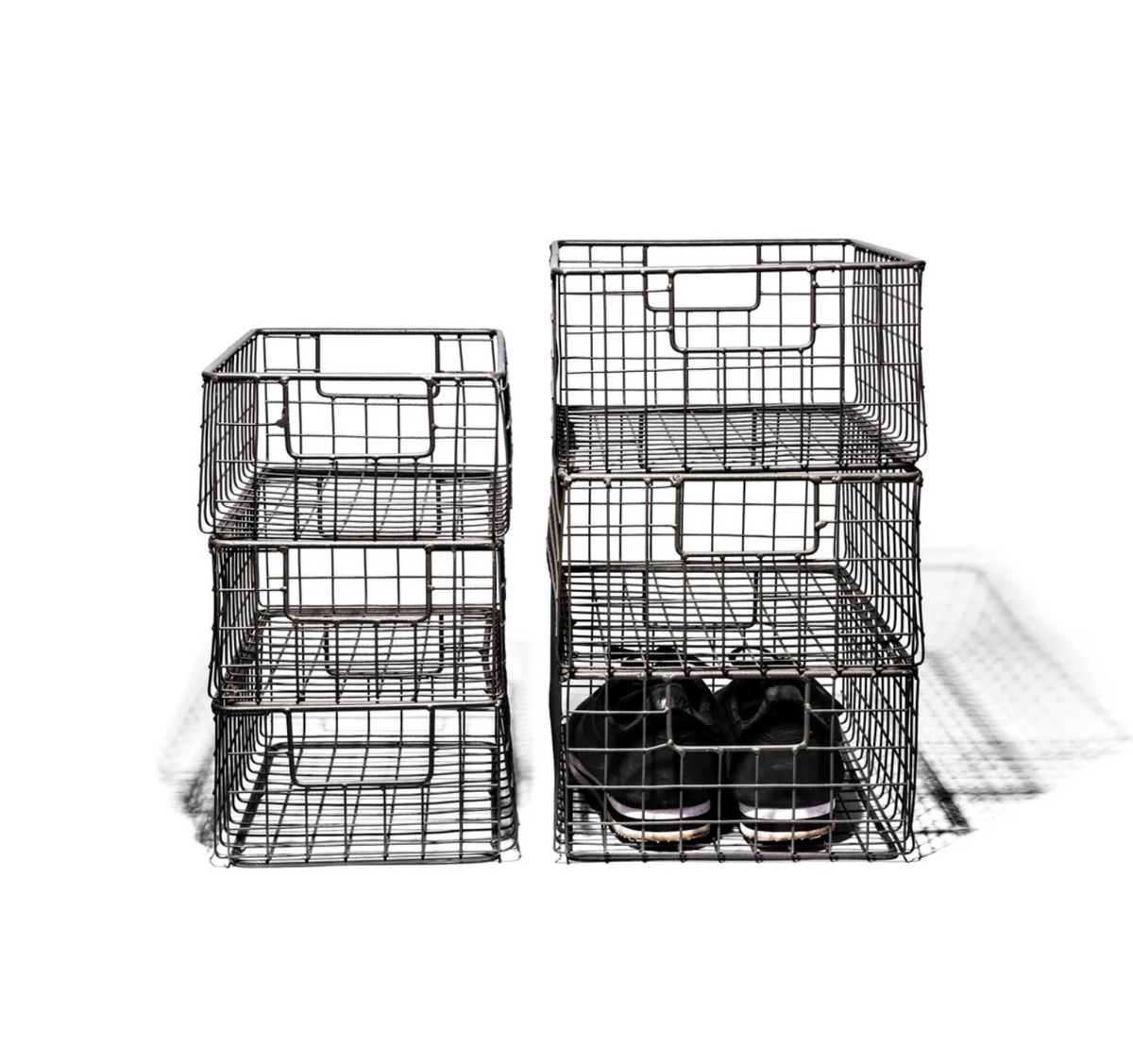 Puebco Wire Basket Shoes Box — No Color — front view