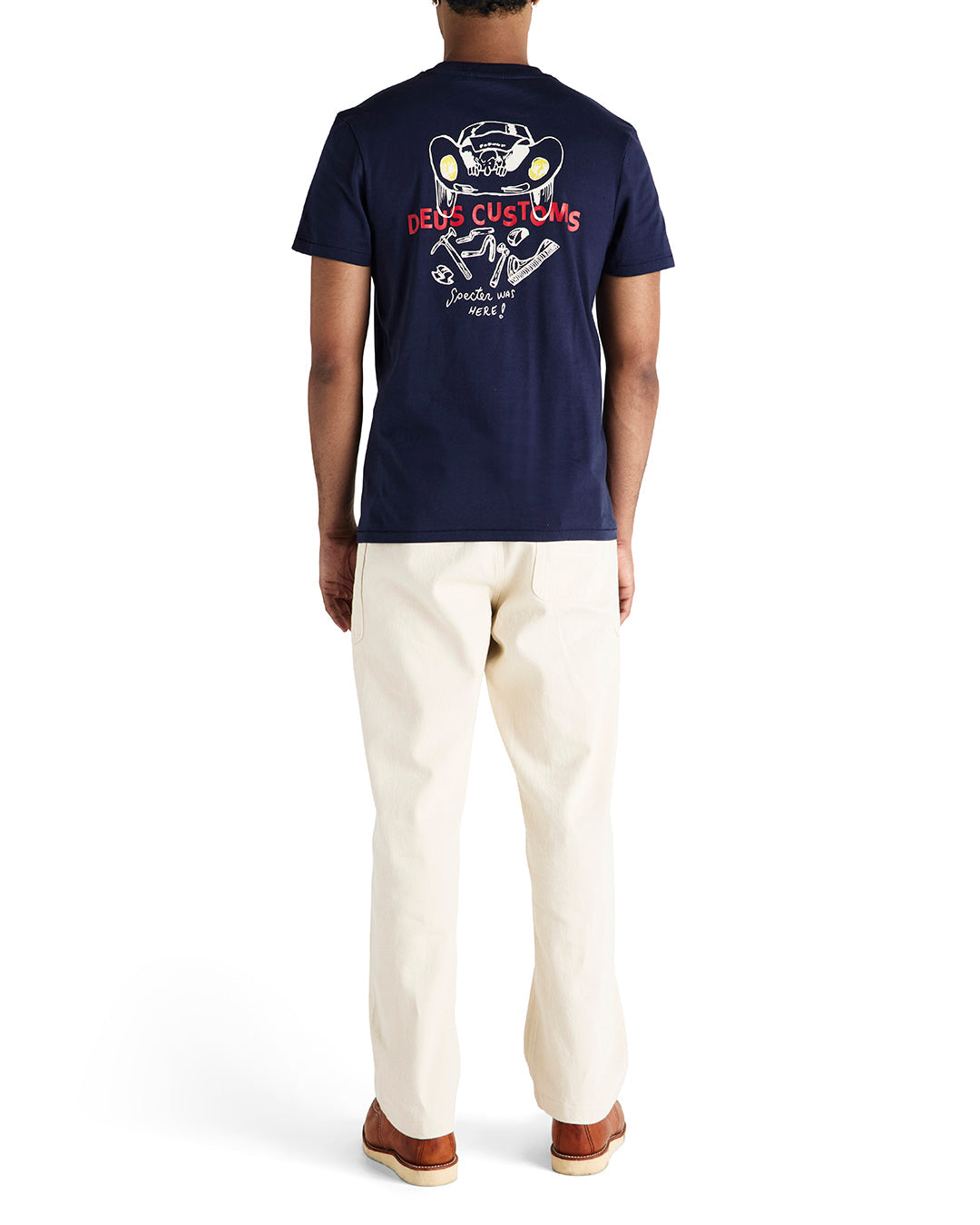 DEUS EX MACHINA SPECTER WORKSHOP TEE - AZURE NAVY