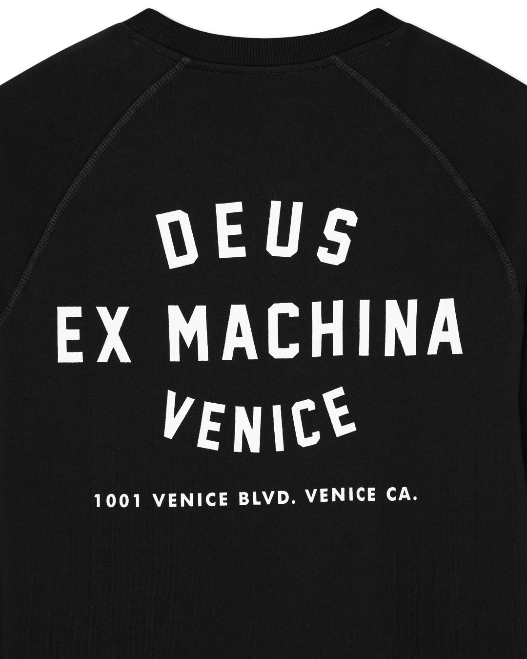 DEUS EX MACHINA VENICE ADDRESS CREW - BLACK