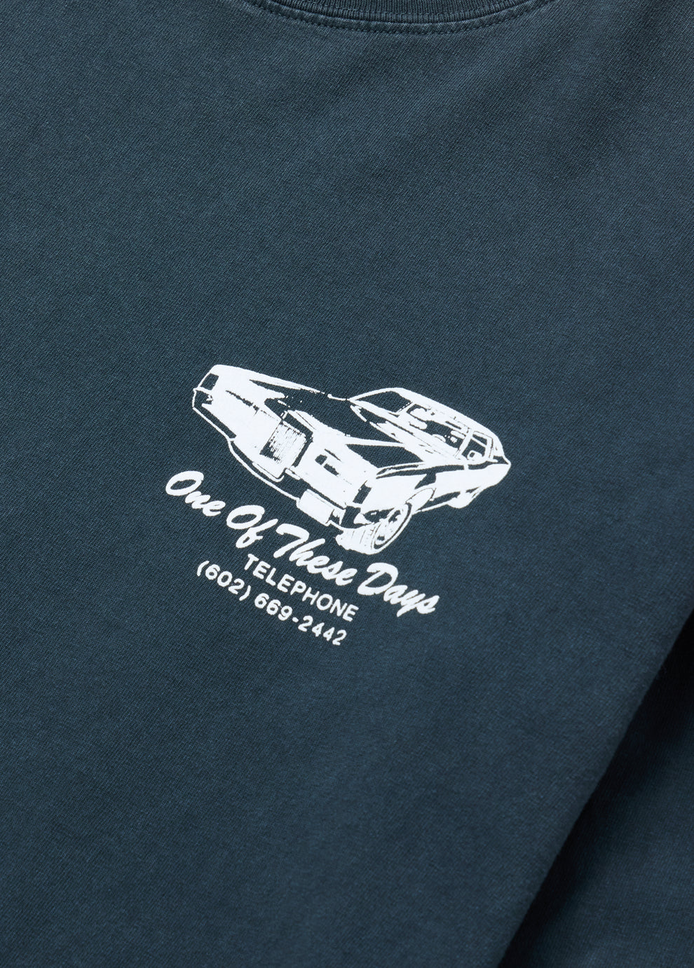 One Of These Days Tire Service Long Sleeve Tee — Washed Black — view 4