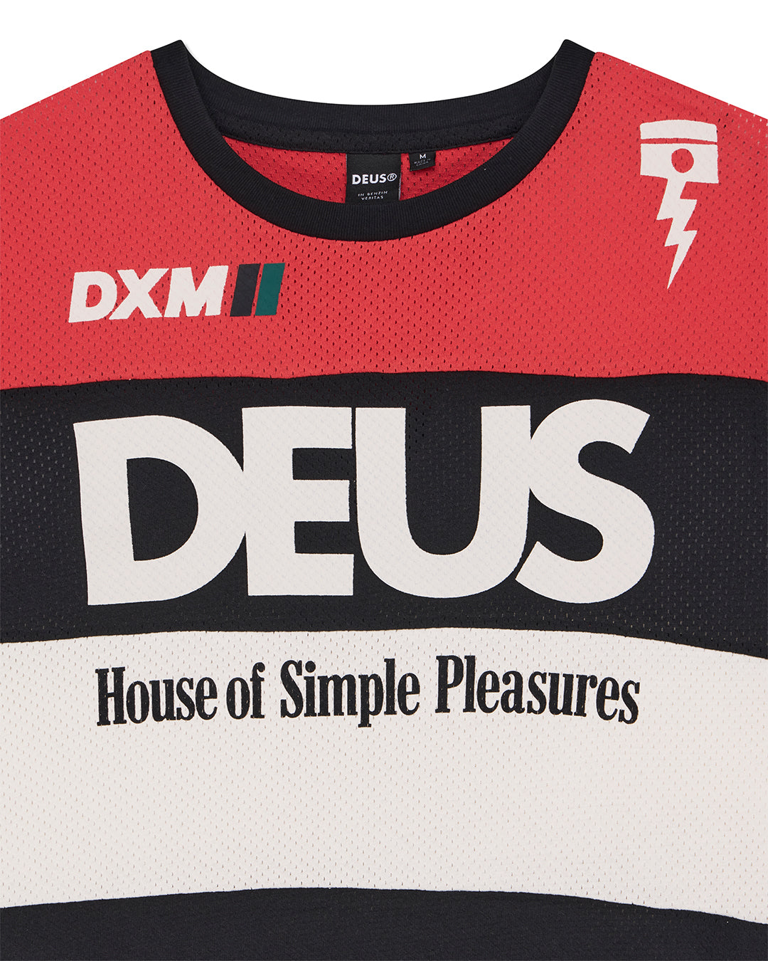 DEUS EX MACHINA VILANDER MOTO JERSEY - VALIANT RED COMBO