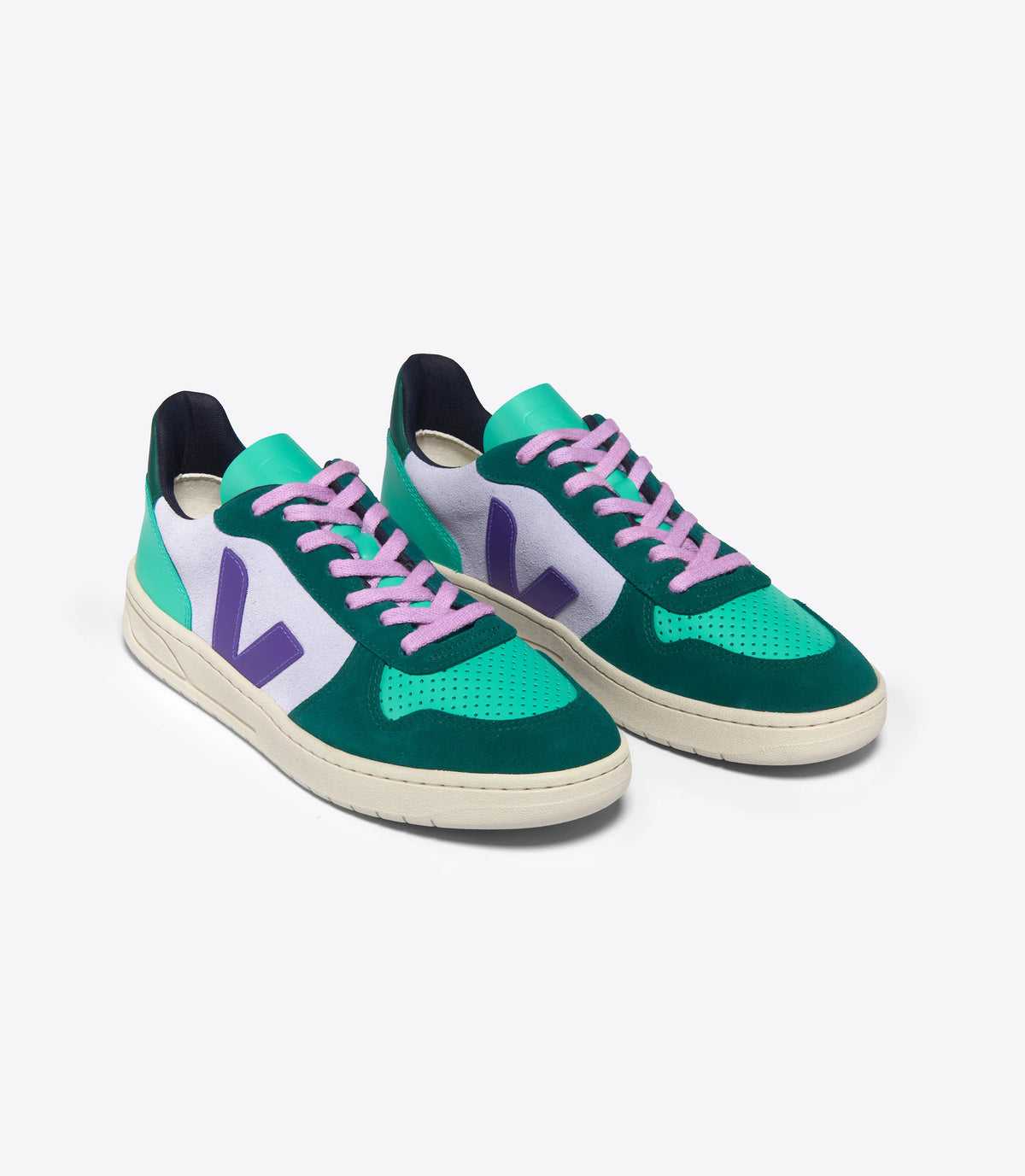 Veja V-10 Suede Multico Swan Purple Pierre — view 2