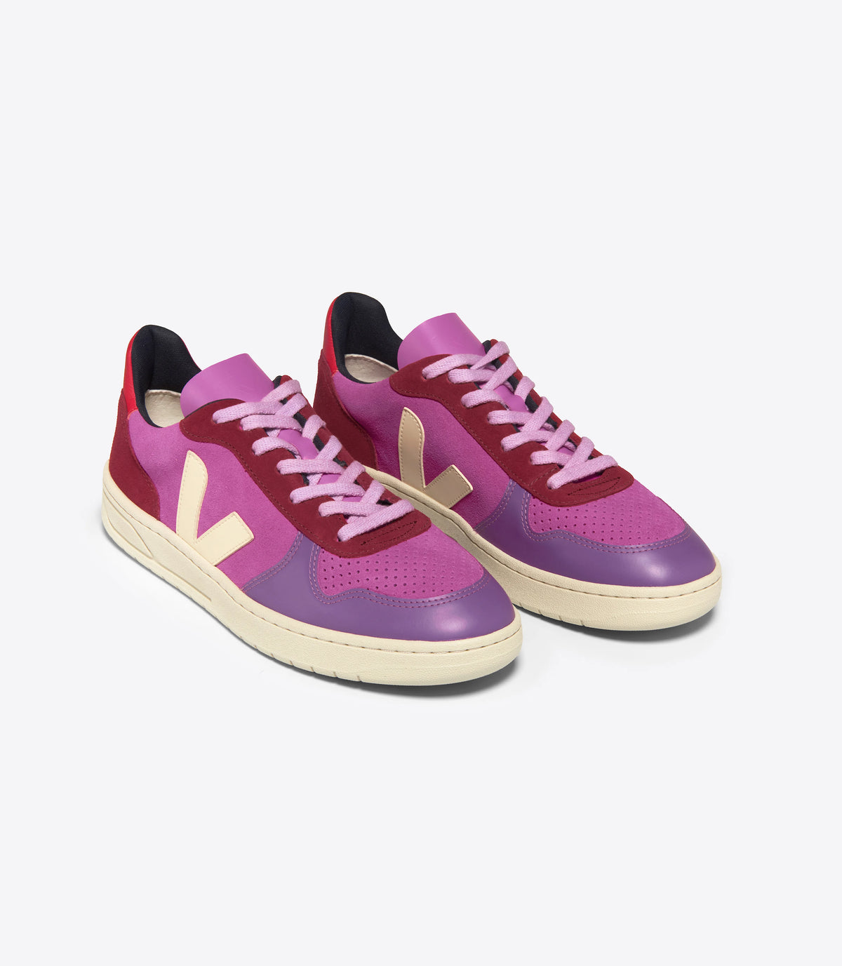 Veja V-10 Suede Multico Ultraviolet Calcaire — view 2