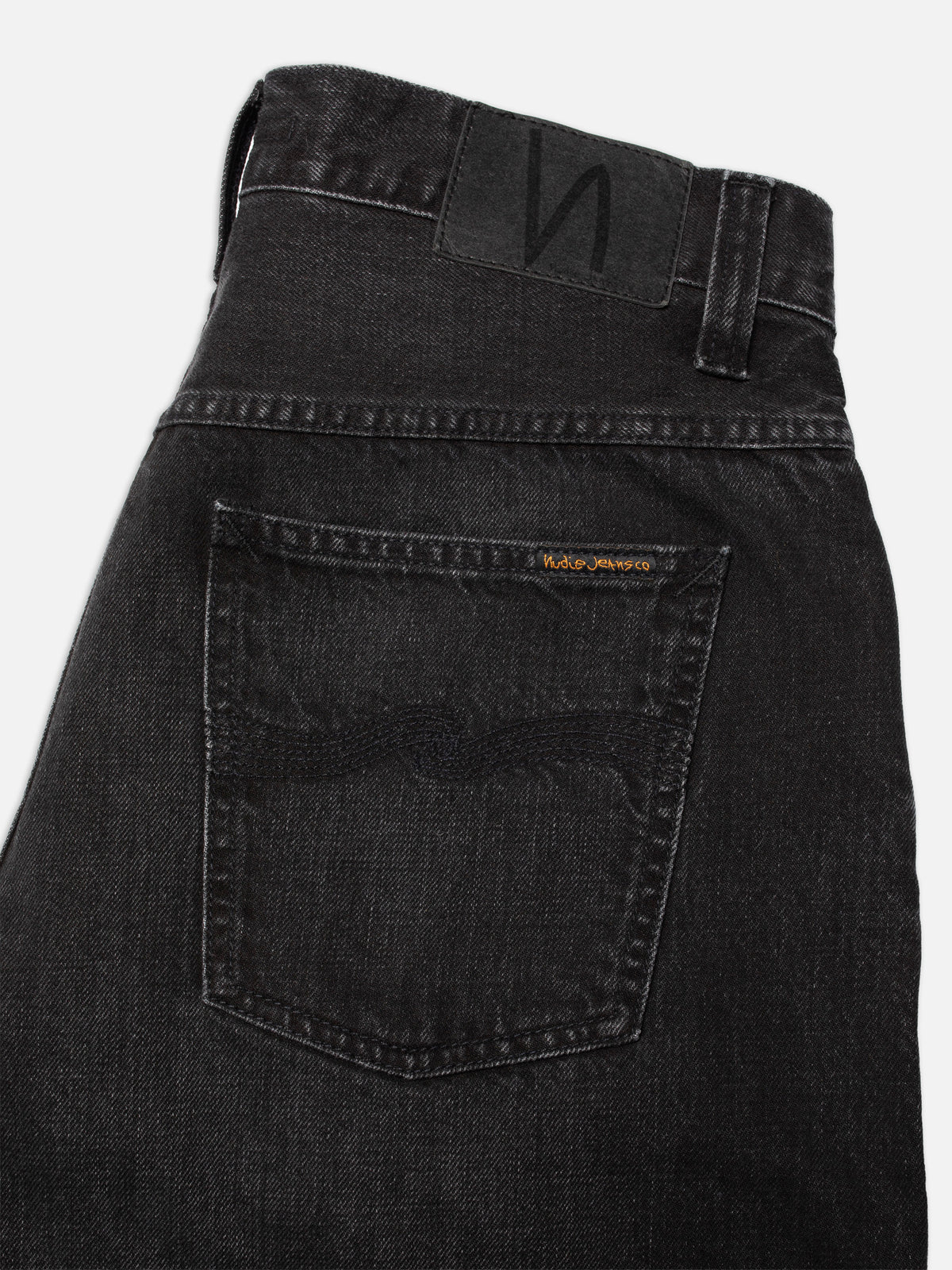 NUDIE JEANS ZEB DENIM SHORTS NIGHT DUNE - BLACK
