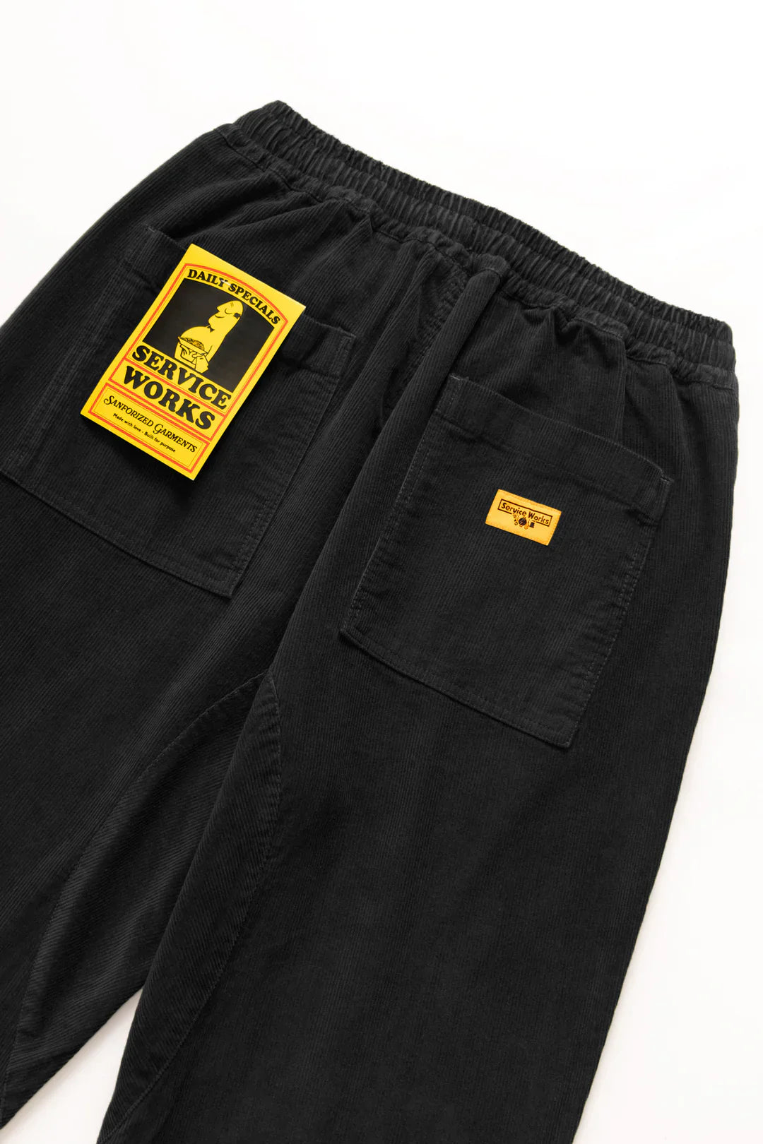 Service Works Corduroy Chef Pant — Black — view 4